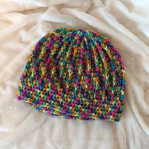 Rainbow One of a Kind Handmade Knitted Beanie- Perfect Gift for CHRISTMAS!!! ⛄🎄